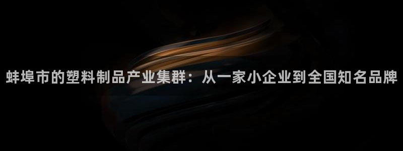 太阳商城贵宾会：蚌埠市的塑料制品产业集群：从一家小企业到全国